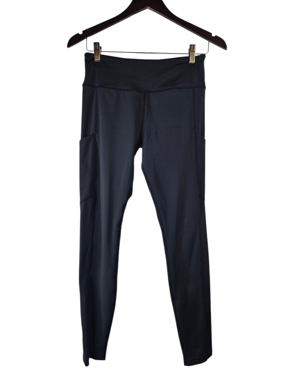 Fornia Women's M Black High Rise Pocket Performance Leggings Yoga Running